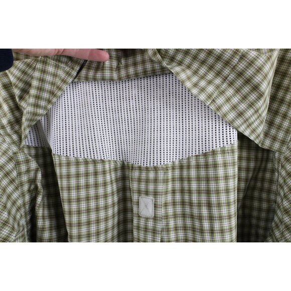 ExOfficio Mens Large Vented Double Pocket Hiking Trekking Button Shirt Plaid - Picture 13 of 16